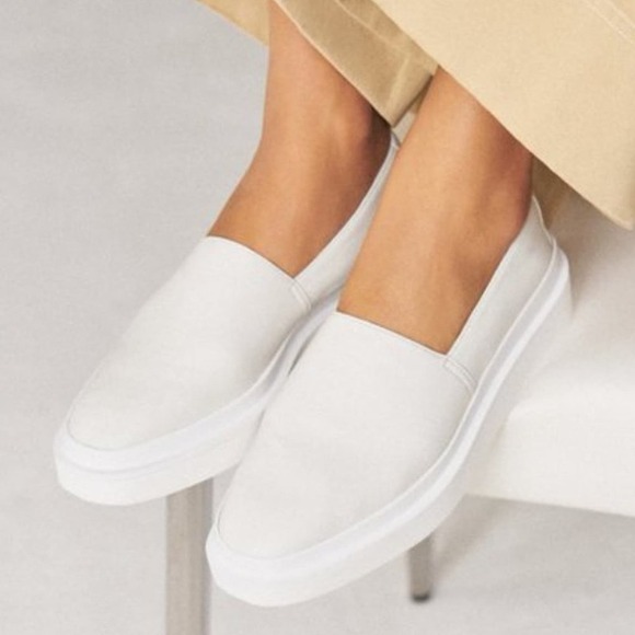 Via Spiga Travis Slip On Casual Platform Sneaker Porcelain White Size 9.5 - Picture 1 of 12